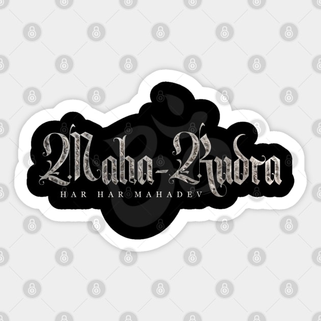 Maha Rudra Sticker by SAN ART STUDIO 